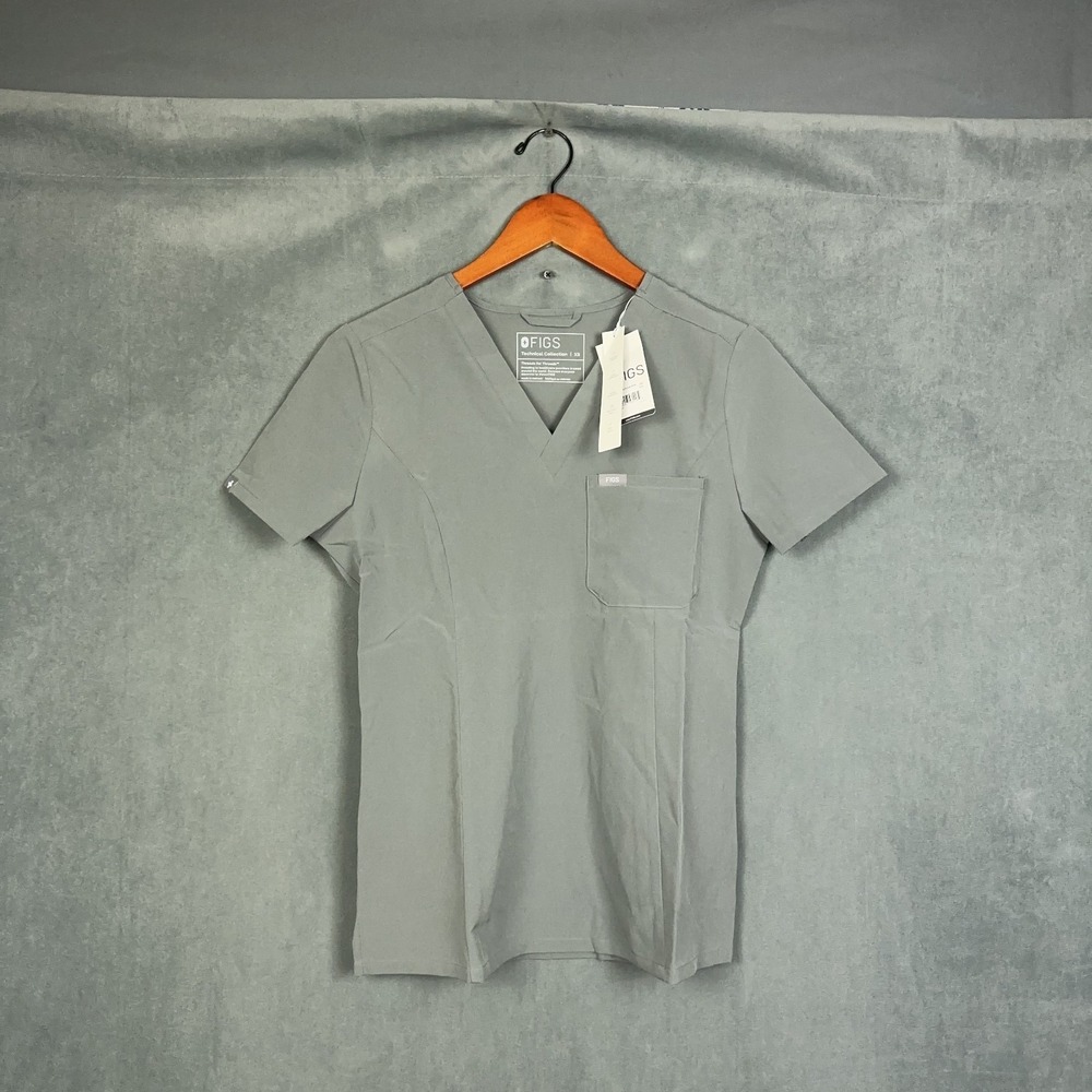 Figs Scrub Top Catarina Fionlite Slim Womens Size XS Dark Sage NWT